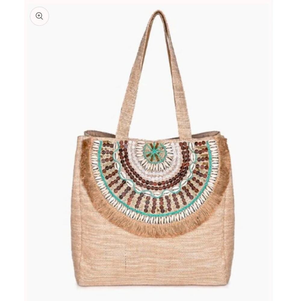 NWT America & Beyond Saint Barts Tote Women's Handbag Hand Woven Oversized Tote